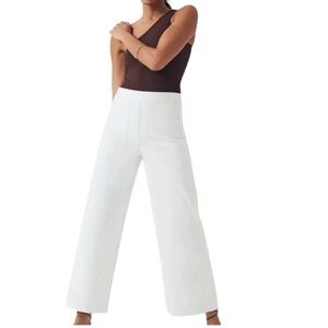 SPANX White Wide-Leg Pants